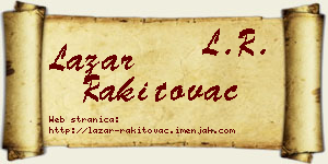 Lazar Rakitovac vizit kartica